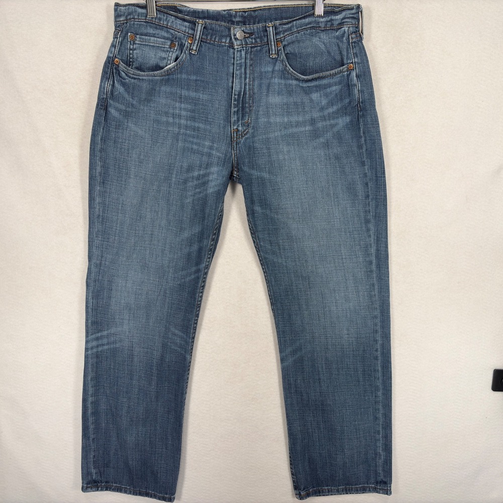 Levi Strauss 514 Straight Fit Mens Jeans W34 L30 Medium Wash Blue 00514-0761